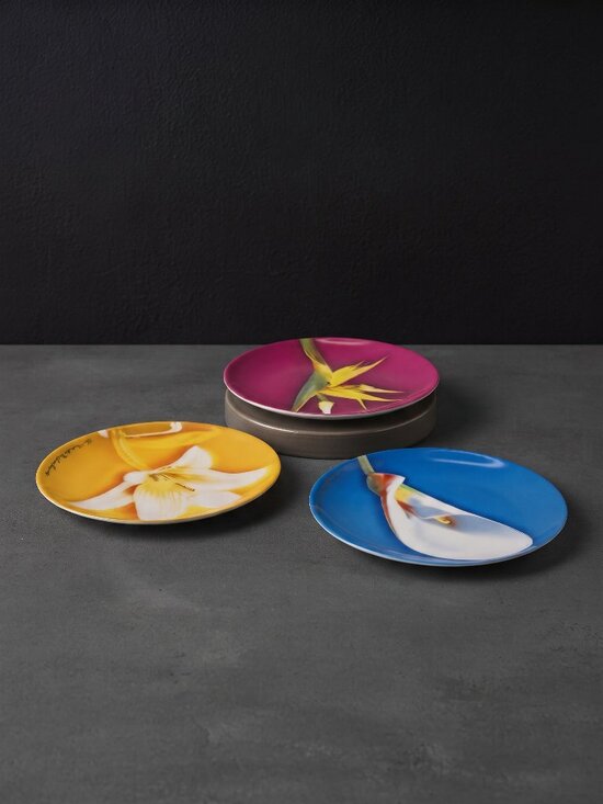 Givenchy Other - Vintage Set 3 Givenchy Parfums 2003 Paris Floral Porcelain Dessert Plates Art 8"